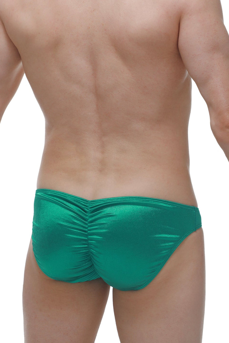 Grüner Satin-Murlin-Bikini