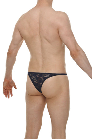 Bikini Plellis Dentelle Navy - PetitQ Underwear - Lingerie masculine sexy et sous-vêtements pour homme originaux