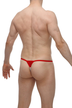 String Ficelle Pearl Bee Rouge - PetitQ Underwear - Lingerie masculine sexy et sous-vêtements pour homme originaux