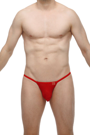String Ficelle Pearl Bee Rouge - PetitQ Underwear - Lingerie masculine sexy et sous-vêtements pour homme originaux