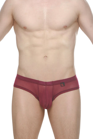 Mini Boxer Cheeky Net Merlot - PetitQ Underwear - Lingerie masculine sexy et sous-vêtements pour homme originaux