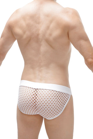 Bikini Mesh Blanc - PetitQ Underwear - Lingerie masculine sexy et sous-vêtements pour homme originaux