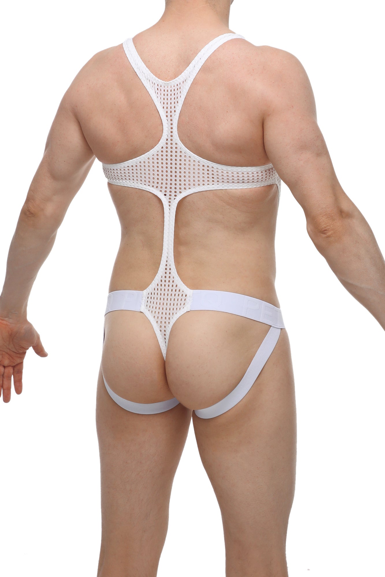 Bodystring Oze Durtol Blanc - PetitQ Underwear - Lingerie masculine sexy et sous-vêtements pour homme originaux
