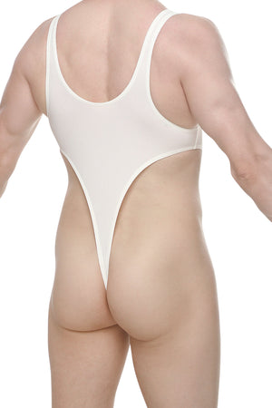 Bodystring Carbay Rib Blanc - PetitQ Underwear - Lingerie masculine sexy et sous-vêtements pour homme originaux