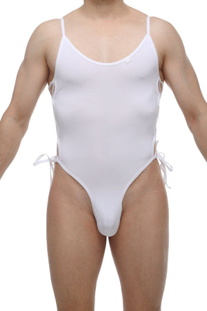 Bodystring Lacets Blanc - PetitQ Underwear - Lingerie masculine sexy et sous-vêtements pour homme originaux