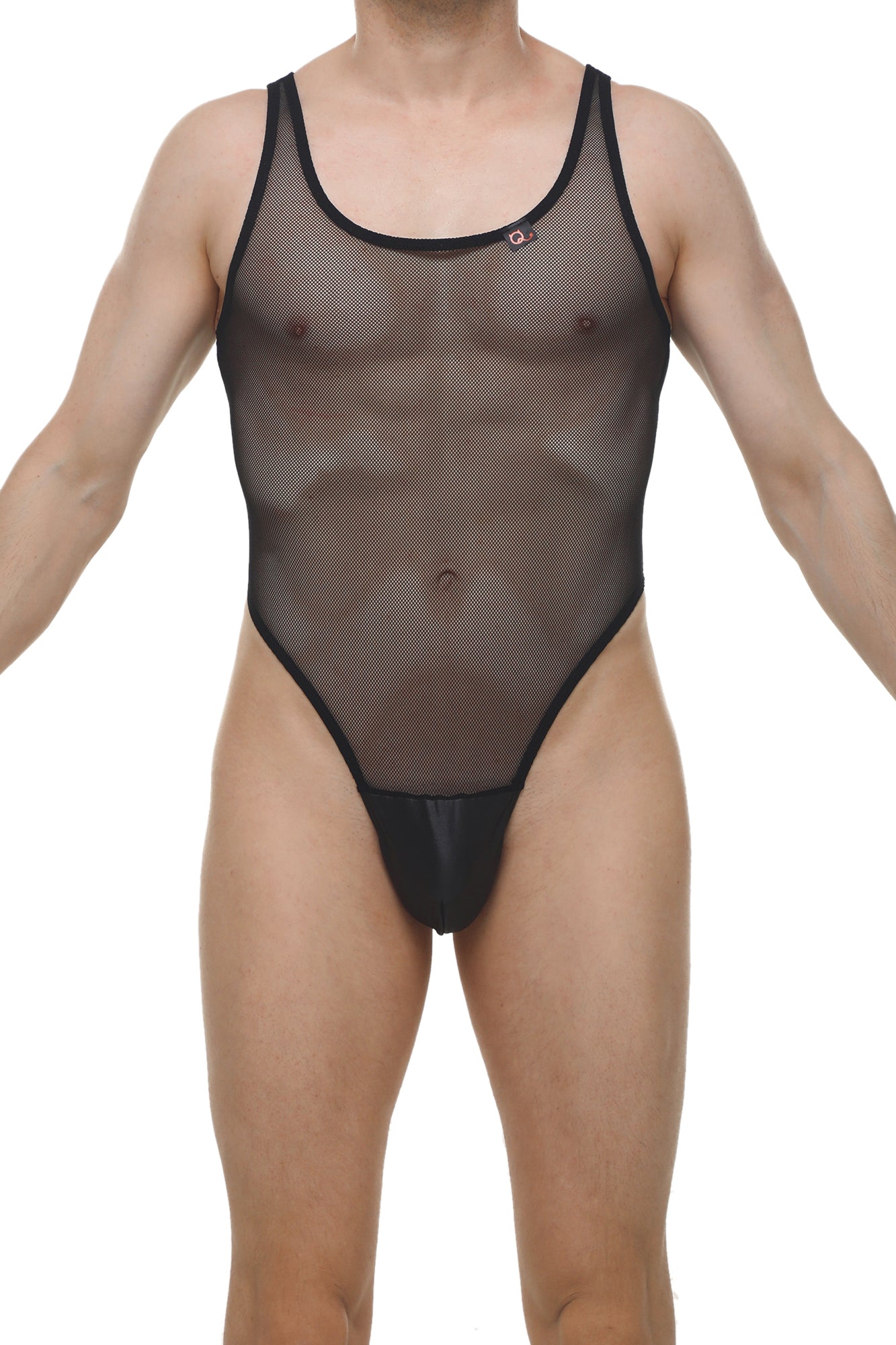 Bodystring Pencran Mesh Noir - PetitQ Underwear - Lingerie masculine sexy et sous-vêtements pour homme originaux