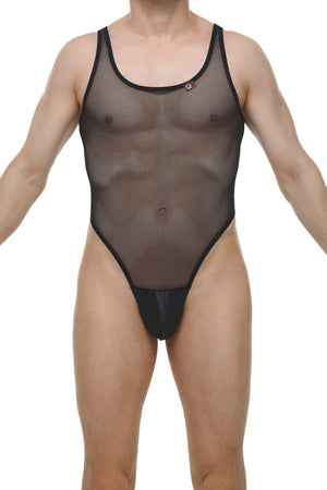 Bodystring Pencran Mesh Noir - PetitQ Underwear - Lingerie masculine sexy et sous-vêtements pour homme originaux