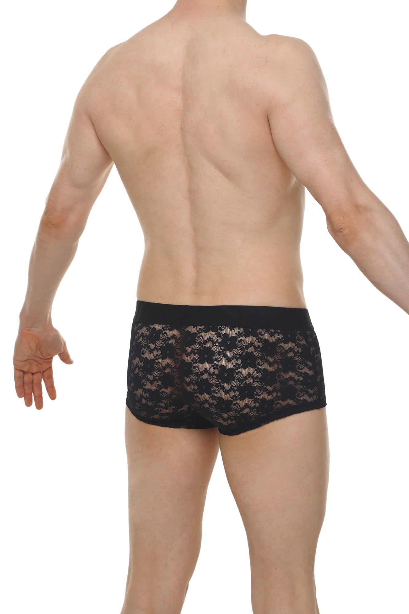 Boxer Montils Dentelle Noir - PetitQ Underwear - Lingerie masculine sexy et sous-vêtements pour homme originaux