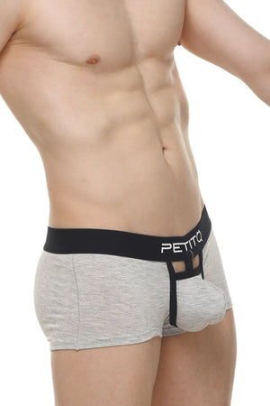 Boxer Menhir Modal Gris - PetitQ Underwear - Lingerie masculine sexy et sous-vêtements pour homme originaux