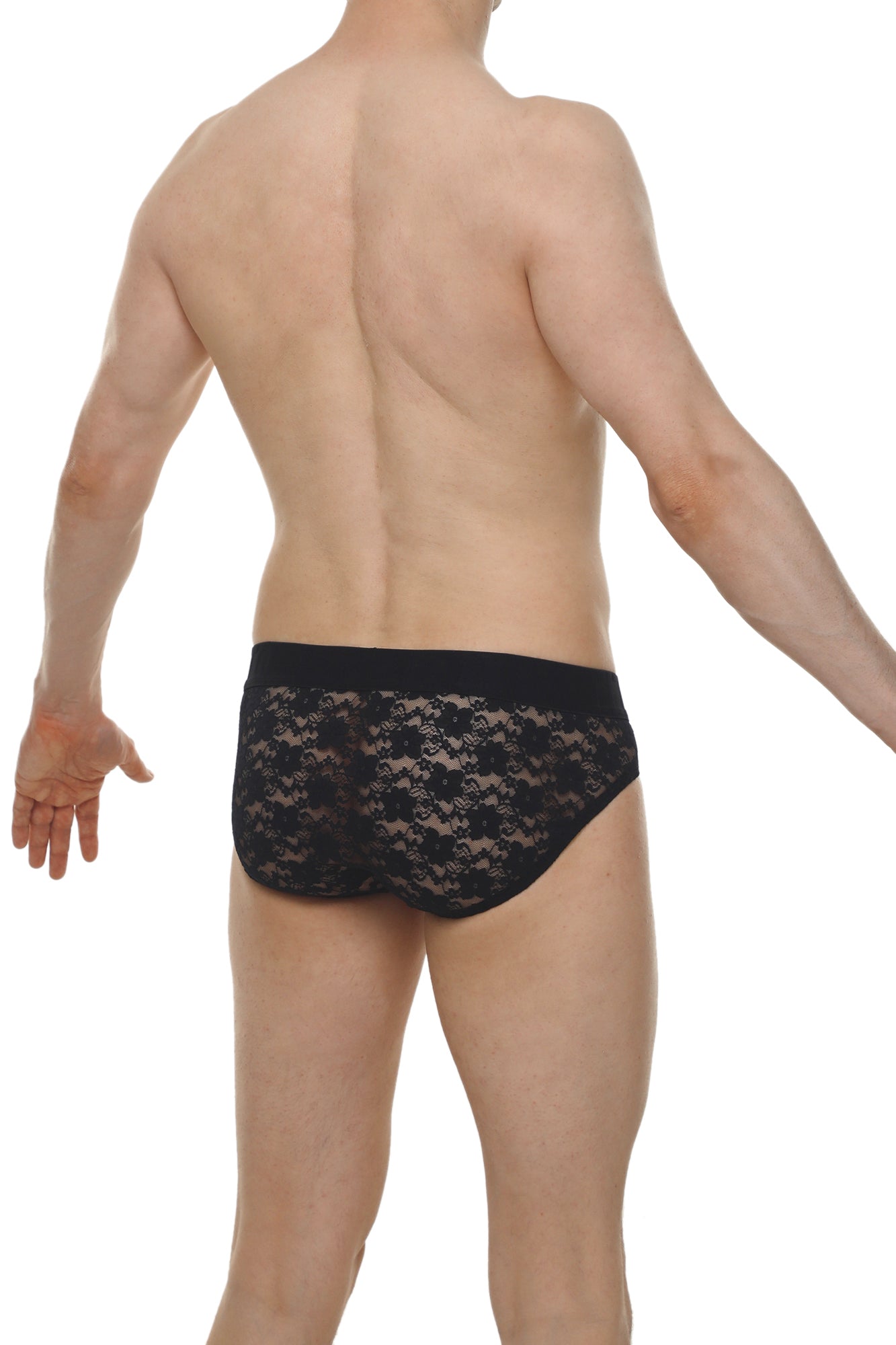 Slip Dome Dentelle Noir - PetitQ Underwear - Lingerie masculine sexy et sous-vêtements pour homme originaux
