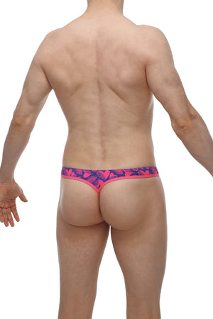 String Ficelle Cleder Tropical Hearts - PetitQ Underwear - Lingerie masculine sexy et sous-vêtements pour homme originaux