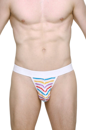 String Ficelle Saleon Candy Stripes - PetitQ Underwear - Lingerie masculine sexy et sous-vêtements pour homme originaux
