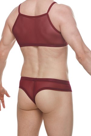 Micro Débardeur Net Merlot - PetitQ Underwear - Lingerie masculine sexy et sous-vêtements pour homme originaux