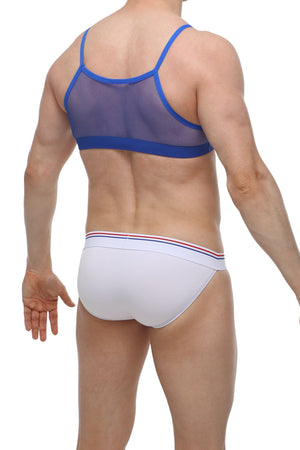 Micro Débardeur Mesh Bleu - PetitQ Underwear - Lingerie masculine sexy et sous-vêtements pour homme originaux