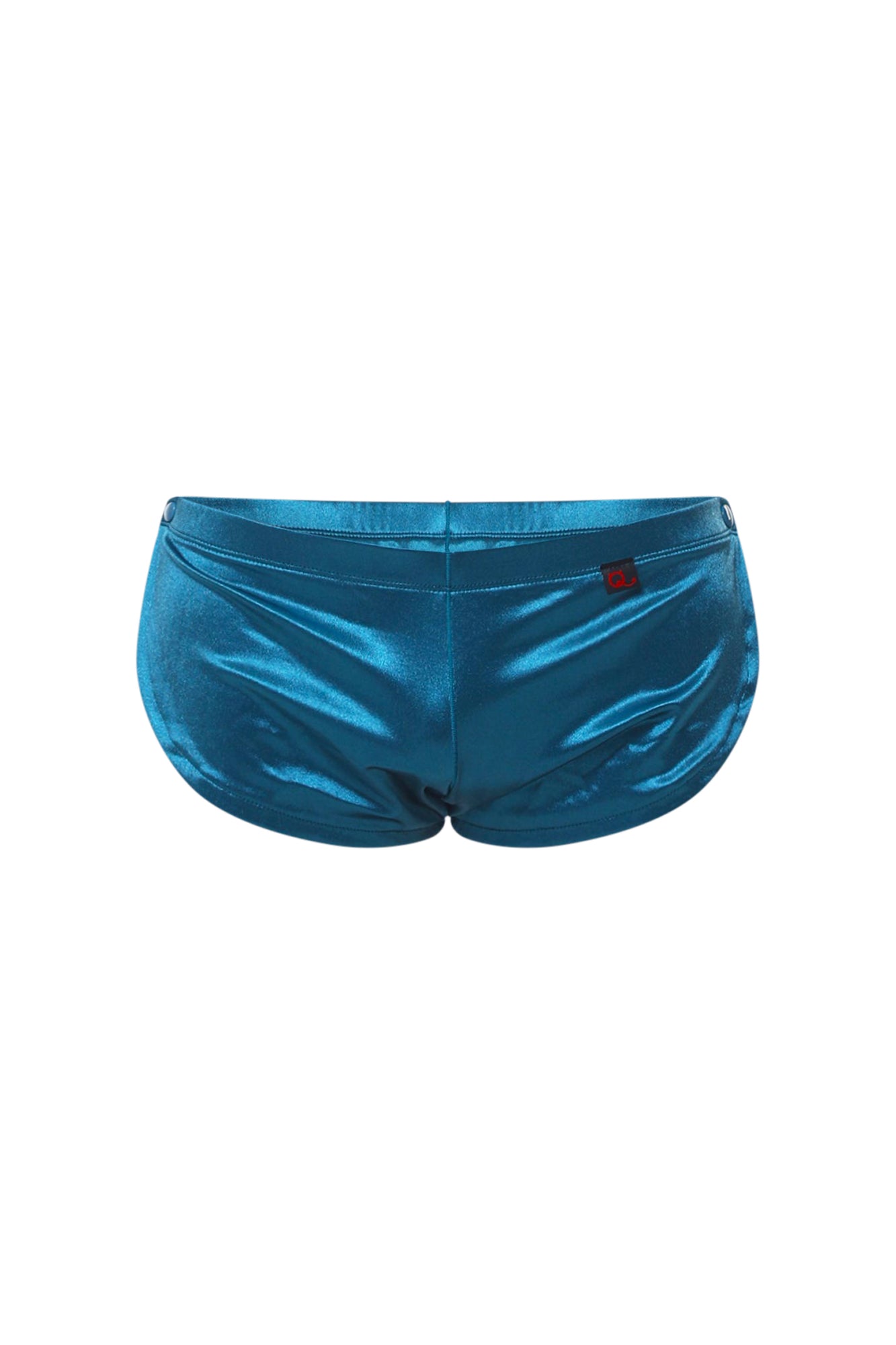 Short Snap Satin Teal