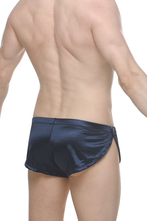 Short Snap Satin Encre - PetitQ Underwear - Lingerie masculine sexy et sous-vêtements pour homme originaux