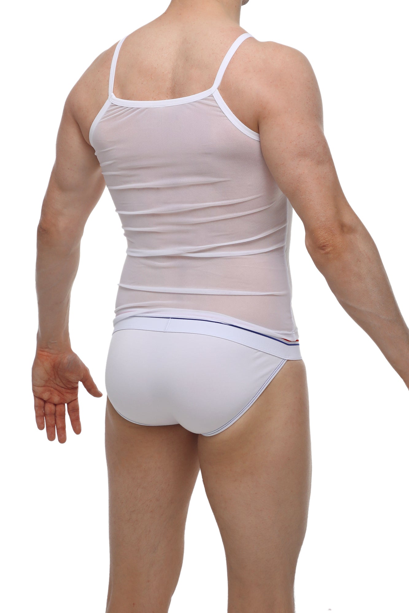 Débardeur Net Blanc