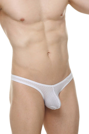 String Dome Bee Blanc - PetitQ Underwear - Lingerie masculine sexy et sous-vêtements pour homme originaux