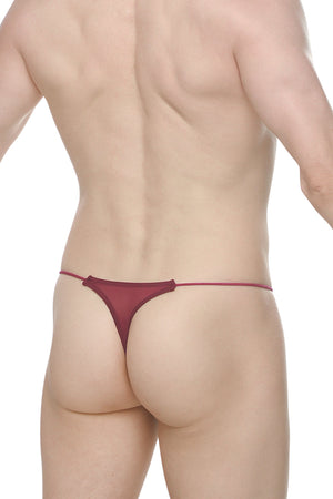 String Lolif Net Merlot - PetitQ Underwear - Lingerie masculine sexy et sous-vêtements pour homme originaux