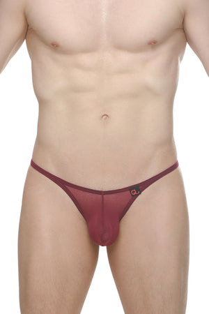 String Plellis Net Merlot - PetitQ Underwear - Lingerie masculine sexy et sous-vêtements pour homme originaux