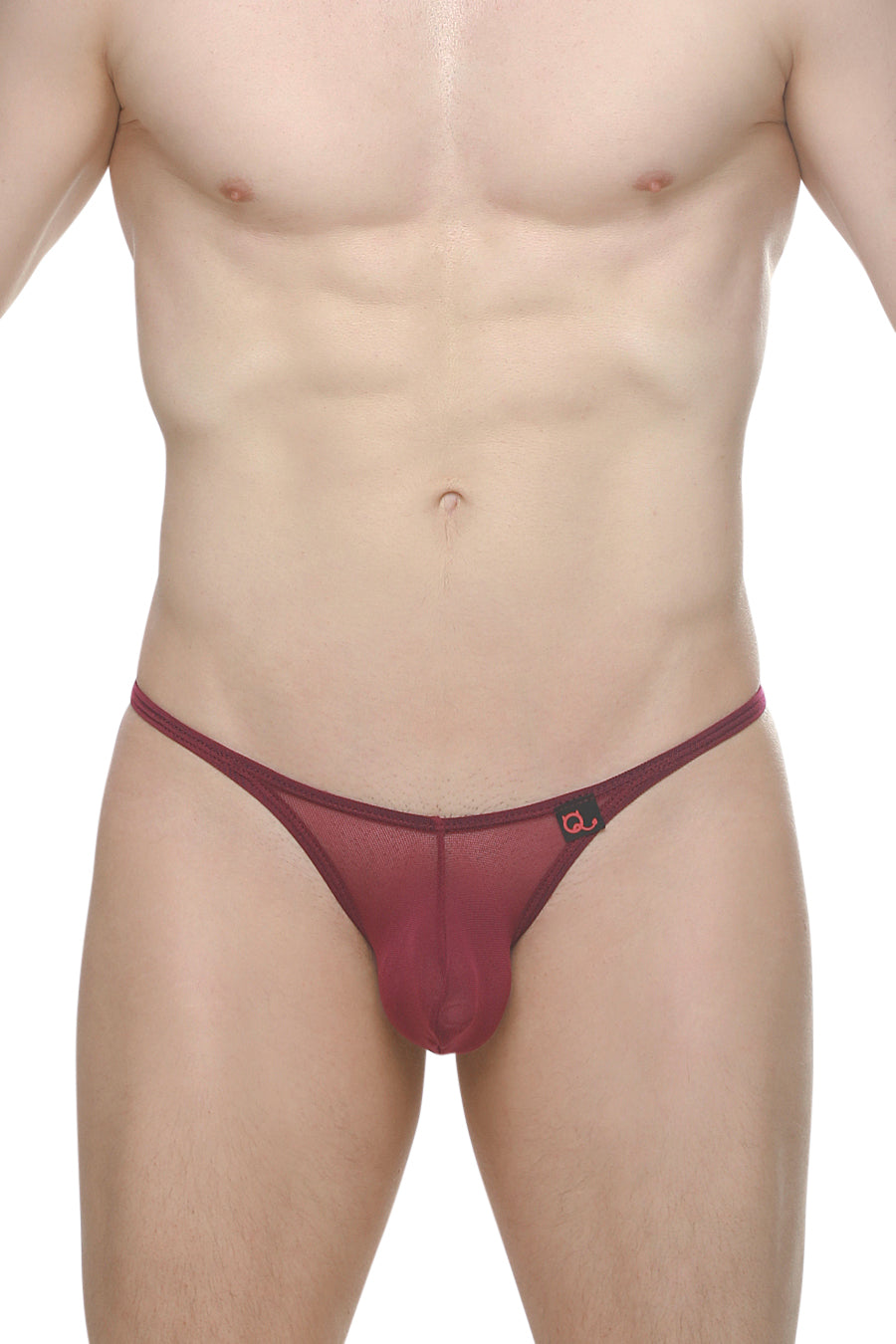 String Plellis Net Merlot - PetitQ Underwear - Lingerie masculine sexy et sous-vêtements pour homme originaux