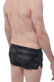 Short Mesh Stripe Jock Noir - PetitQ Underwear