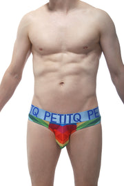 Slip Mega Bulge Rainbow Mesh - PetitQ Underwear