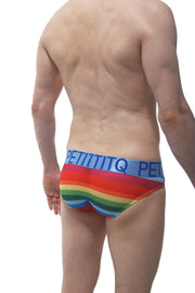 Slip Mega Bulge Rainbow Mesh - PetitQ Underwear