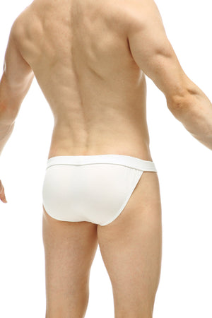 Tanga Sillas Organic bambou Blanc - PetitQ Underwear - Lingerie masculine sexy et sous-vêtements pour homme originaux