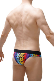 Capri Bikini Protruder Leopard Rainbow